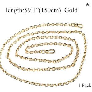 Replacement Pochette Purse Chain Strap Length 59.1 inches Gold Crossbody Bag